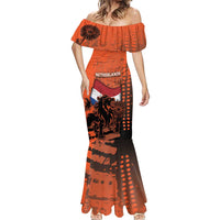 Personalized Netherlands Mermaid Dress Lion With Daisy Flower - Wonder Print Shop