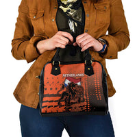 Netherlands Shoulder Handbag Lion With Daisy Flower - Wonder Print Shop