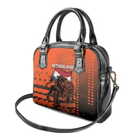 Netherlands Shoulder Handbag Lion With Daisy Flower - Wonder Print Shop