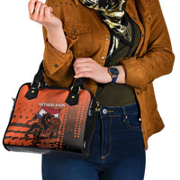 Netherlands Shoulder Handbag Lion With Daisy Flower - Wonder Print Shop