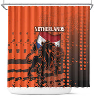 Netherlands Shower Curtain Lion With Daisy Flower - Wonder Print Shop
