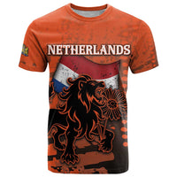 Personalized Netherlands T Shirt Lion With Daisy Flower - Wonder Print Shop