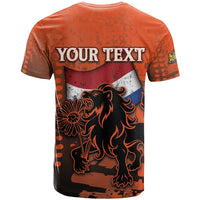 Personalized Netherlands T Shirt Lion With Daisy Flower - Wonder Print Shop