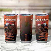 Personalized Netherlands Tumbler Cup Lion With Daisy Flower - Wonder Print Shop