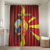 North Macedonia Bathroom Set National Emblem With Lion - Wonder Print Shop