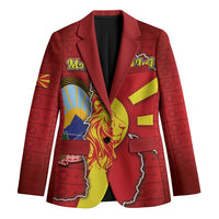 Personalized North Macedonia Blazer National Emblem With Lion - Wonder Print Shop