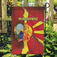 North Macedonia Garden Flag National Emblem With Lion - Wonder Print Shop