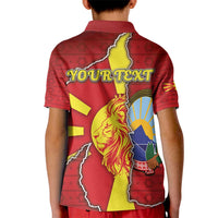 Personalized North Macedonia Kid Polo Shirt National Emblem With Lion - Wonder Print Shop