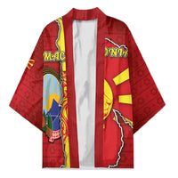 Personalized North Macedonia Kimono National Emblem With Lion - Wonder Print Shop