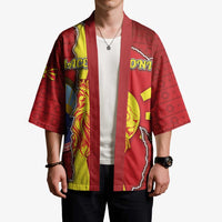 Personalized North Macedonia Kimono National Emblem With Lion - Wonder Print Shop