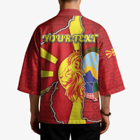 Personalized North Macedonia Kimono National Emblem With Lion - Wonder Print Shop