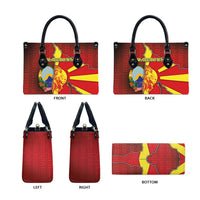 North Macedonia Leather Bag National Emblem With Lion - Wonder Print Shop