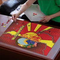 North Macedonia Puzzle National Emblem With Lion - Wonder Print Shop