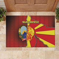 North Macedonia Rubber Doormat National Emblem With Lion - Wonder Print Shop