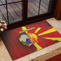 North Macedonia Rubber Doormat National Emblem With Lion - Wonder Print Shop