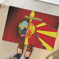 North Macedonia Rubber Doormat National Emblem With Lion - Wonder Print Shop