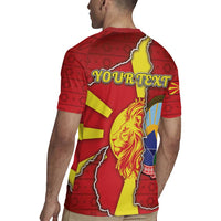 Personalized North Macedonia Rugby Jersey National Emblem With Lion - Wonder Print Shop