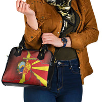 North Macedonia Shoulder Handbag National Emblem With Lion - Wonder Print Shop