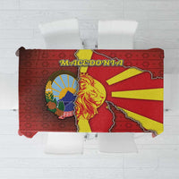 North Macedonia Tablecloth National Emblem With Lion - Wonder Print Shop