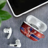Norway AirPods Case The Moose With Saxifrage Flowers Galaxy Style - Wonder Print Shop