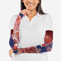 Norway Arm Sleeves The Moose With Saxifrage Flowers Galaxy Style - Wonder Print Shop