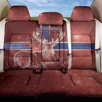 Norway Back Car Seat Cover The Moose With Saxifrage Flowers Galaxy Style - Wonder Print Shop