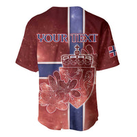 Personalized Norway Baseball Jersey The Moose With Saxifrage Flowers Galaxy Style - Wonder Print Shop