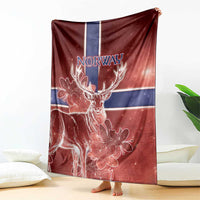 Norway Blanket The Moose With Saxifrage Flowers Galaxy Style - Wonder Print Shop