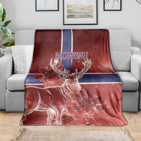 Norway Blanket The Moose With Saxifrage Flowers Galaxy Style - Wonder Print Shop