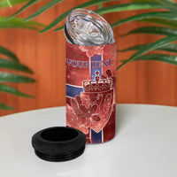 Personalized Norway 4 in 1 Can Cooler Tumbler The Moose With Saxifrage Flowers Galaxy Style - Wonder Print Shop