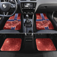 Norway Car Mats The Moose With Saxifrage Flowers Galaxy Style - Wonder Print Shop