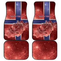 Norway Car Mats The Moose With Saxifrage Flowers Galaxy Style - Wonder Print Shop
