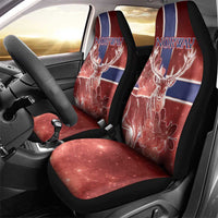 Norway Car Seat Cover The Moose With Saxifrage Flowers Galaxy Style - Wonder Print Shop