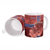 Personalized Norway Ceramic Mug The Moose With Saxifrage Flowers Galaxy Style - Wonder Print Shop