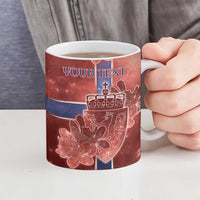 Personalized Norway Ceramic Mug The Moose With Saxifrage Flowers Galaxy Style - Wonder Print Shop