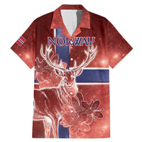 Personalized Norway Family Matching Mermaid Dress and Hawaiian Shirt The Moose With Saxifrage Flowers Galaxy Style - Wonder Print Shop