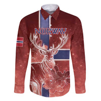 Personalized Norway Family Matching Mermaid Dress and Hawaiian Shirt The Moose With Saxifrage Flowers Galaxy Style - Wonder Print Shop