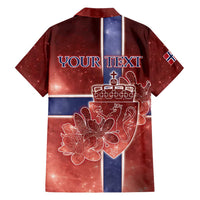 Personalized Norway Family Matching Off Shoulder Maxi Dress and Hawaiian Shirt The Moose With Saxifrage Flowers Galaxy Style - Wonder Print Shop