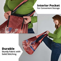 Norway Grocery Bag The Moose With Saxifrage Flowers Galaxy Style - Wonder Print Shop