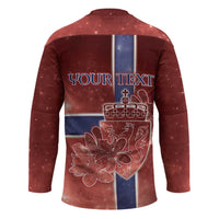 Personalized Norway Hockey Jersey The Moose With Saxifrage Flowers Galaxy Style - Wonder Print Shop