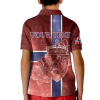 Personalized Norway Kid Polo Shirt The Moose With Saxifrage Flowers Galaxy Style - Wonder Print Shop