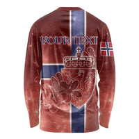 Personalized Norway Long Sleeve Shirt The Moose With Saxifrage Flowers Galaxy Style - Wonder Print Shop