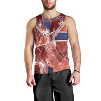 Personalized Norway Men Tank Top The Moose With Saxifrage Flowers Galaxy Style - Wonder Print Shop