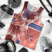 Personalized Norway Men Tank Top The Moose With Saxifrage Flowers Galaxy Style - Wonder Print Shop