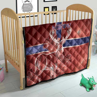 Norway Quilt The Moose With Saxifrage Flowers Galaxy Style - Wonder Print Shop