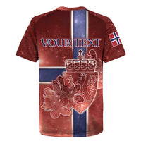 Personalized Norway Rugby Jersey The Moose With Saxifrage Flowers Galaxy Style - Wonder Print Shop