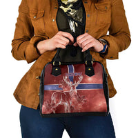 Norway Shoulder Handbag The Moose With Saxifrage Flowers Galaxy Style - Wonder Print Shop