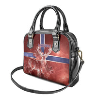 Norway Shoulder Handbag The Moose With Saxifrage Flowers Galaxy Style - Wonder Print Shop