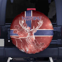 Norway Spare Tire Cover The Moose With Saxifrage Flowers Galaxy Style - Wonder Print Shop