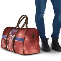 Norway Travel Bag The Moose With Saxifrage Flowers Galaxy Style - Wonder Print Shop